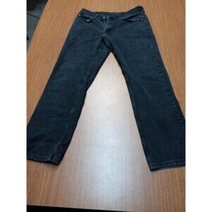 Lee Jeans Men 36x34 Black Relaxed Fit Straight Denim Pants